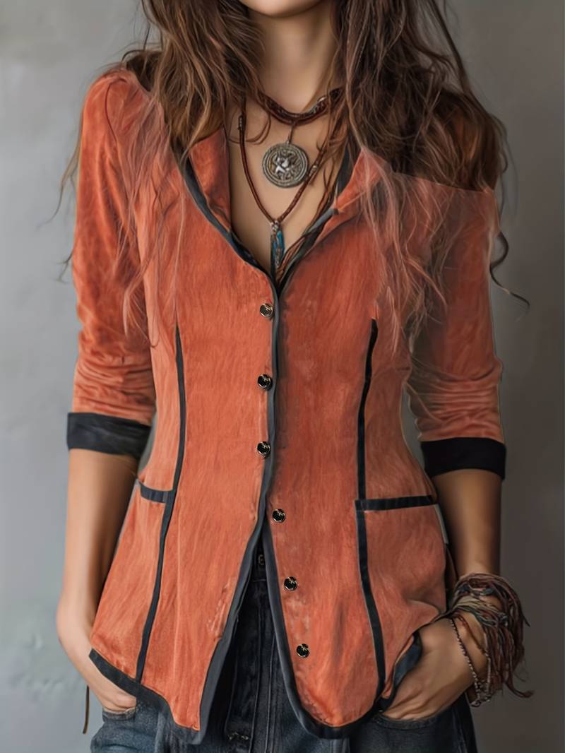 YAARA VINTAGE HOODED LONG SLEEVE JACKET