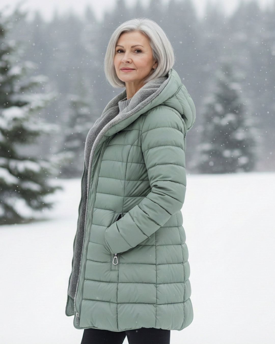 INGRID FLEECE LINED PUFFER COAT