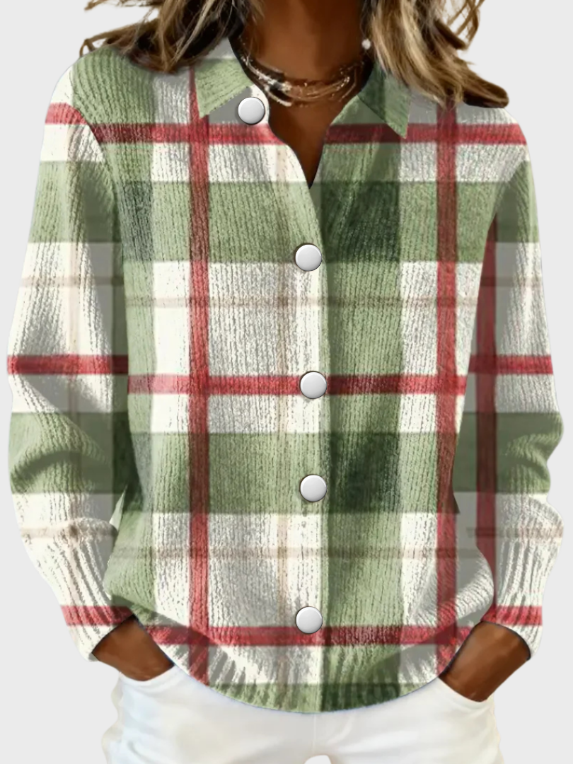 VICTORIA RETRO PLAID CARDIGAN