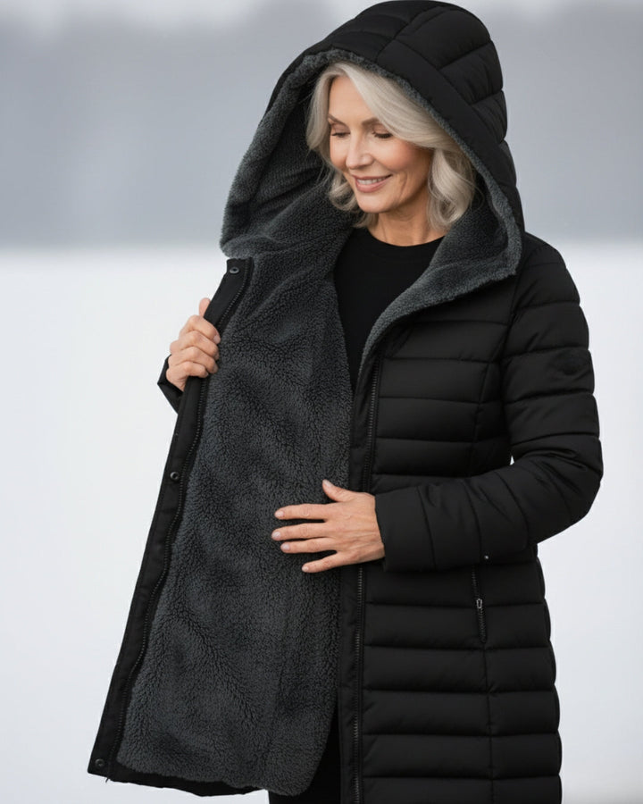 INGRID FLEECE LINED PUFFER COAT