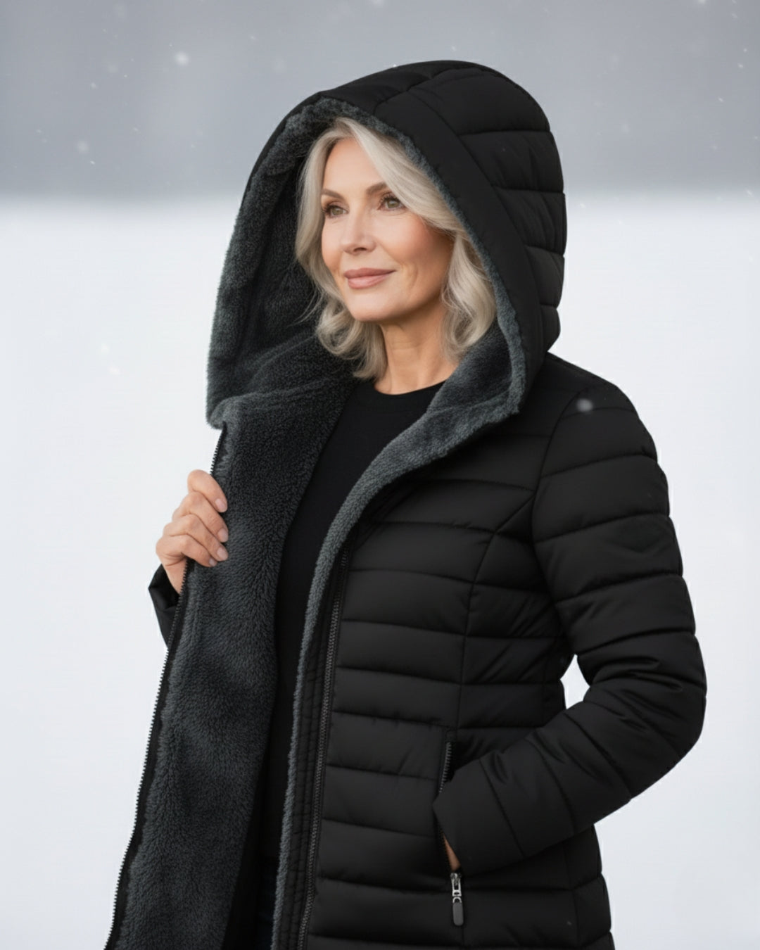 INGRID FLEECE LINED PUFFER COAT