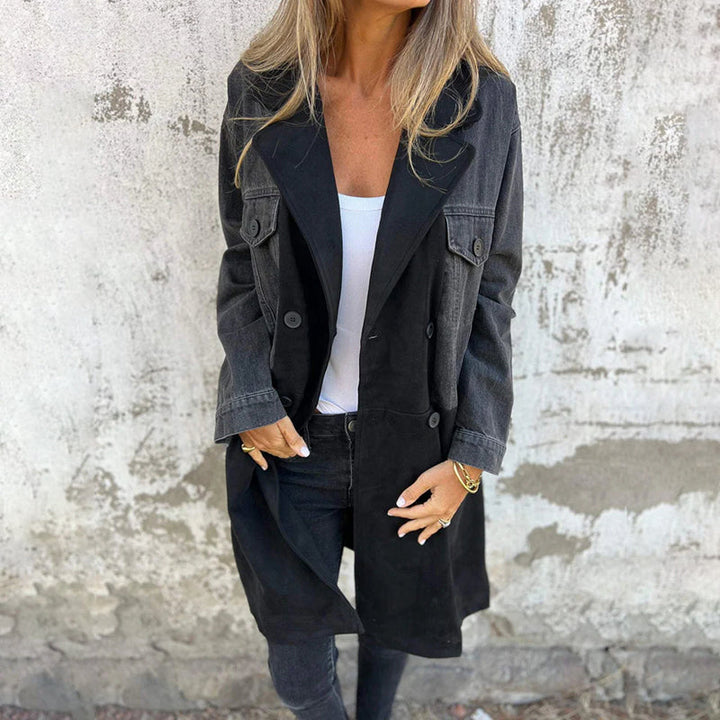 EVELINA DENIM TRENCH COAT