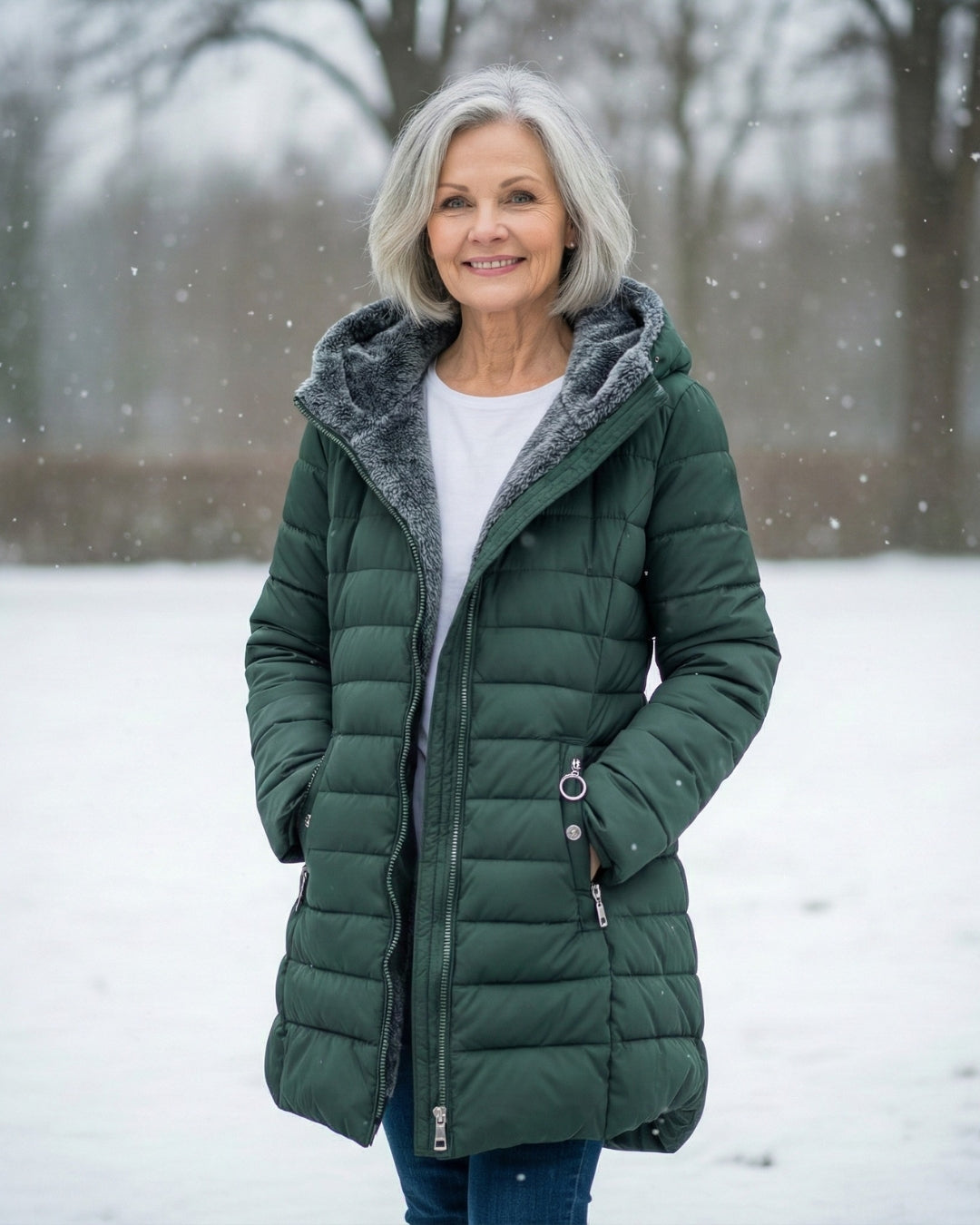 INGRID FLEECE LINED PUFFER COAT