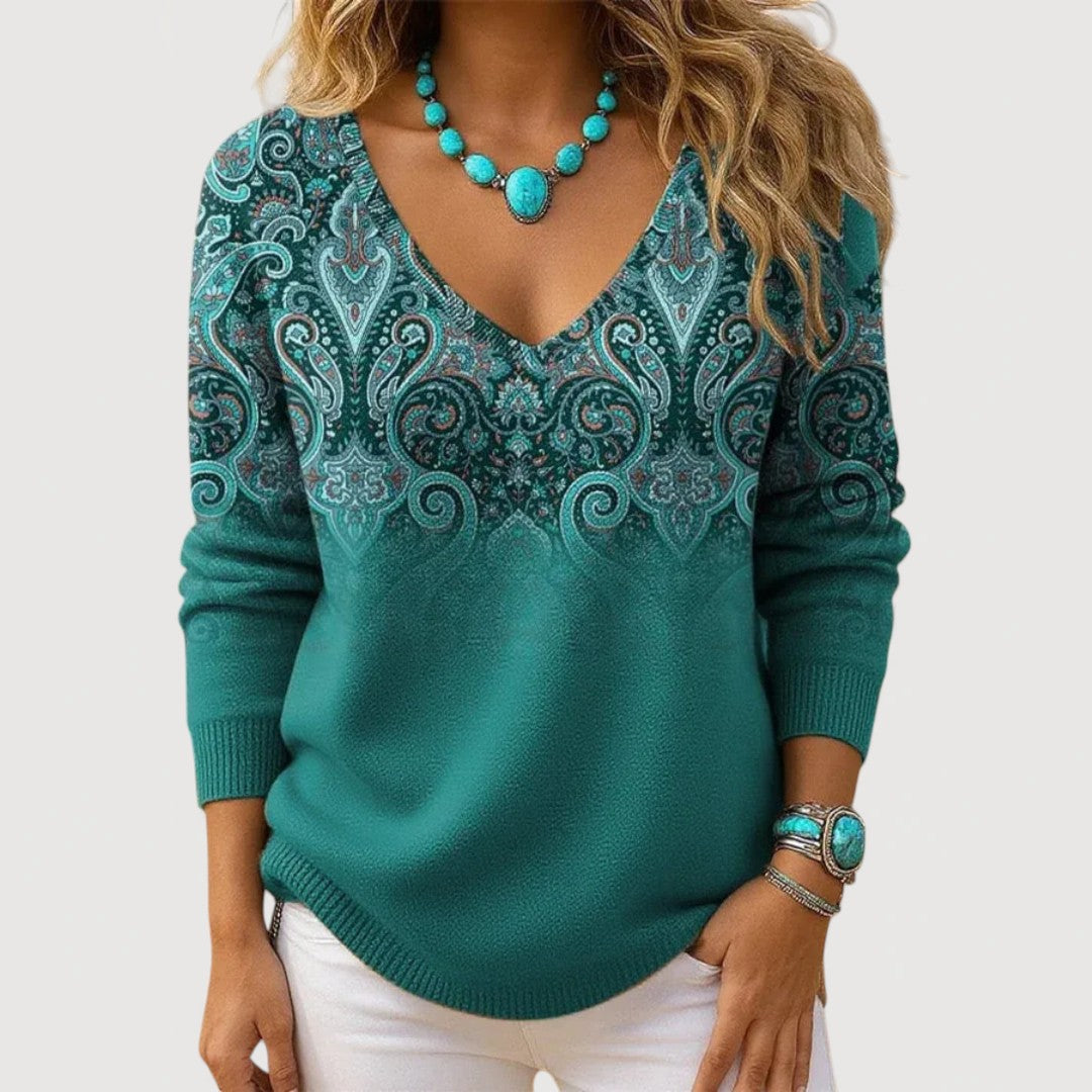 ALTHEA V-NECK TOP
