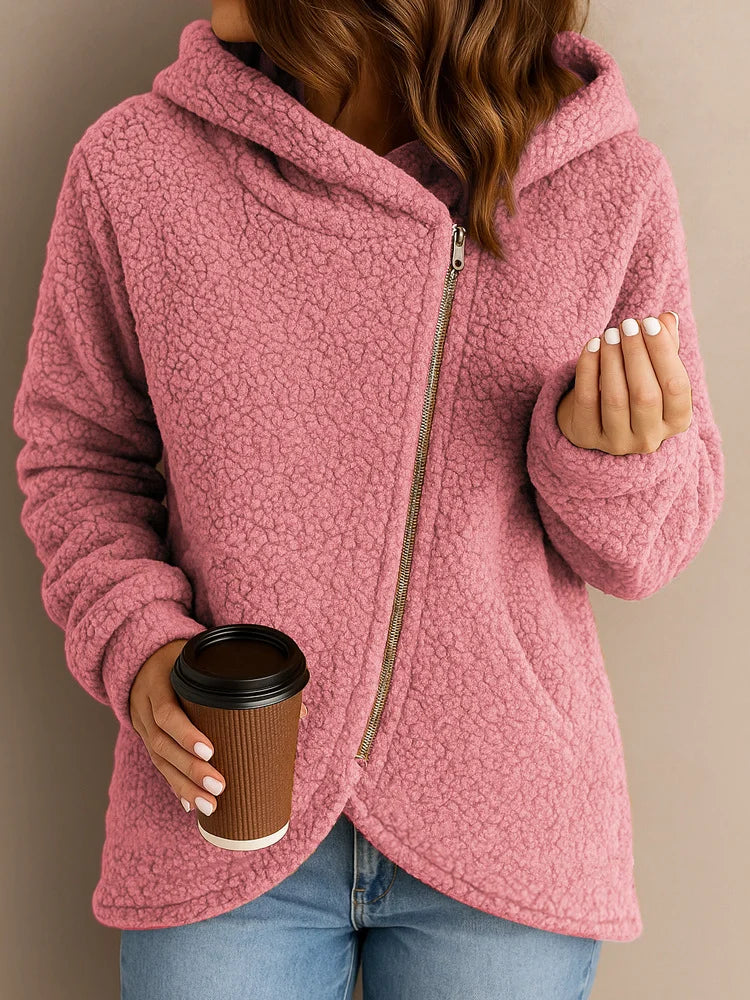 WENDIE SHERPA FLEECE ZIP HOODIE