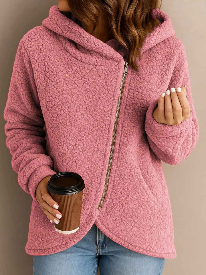 WENDIE SHERPA FLEECE ZIP HOODIE