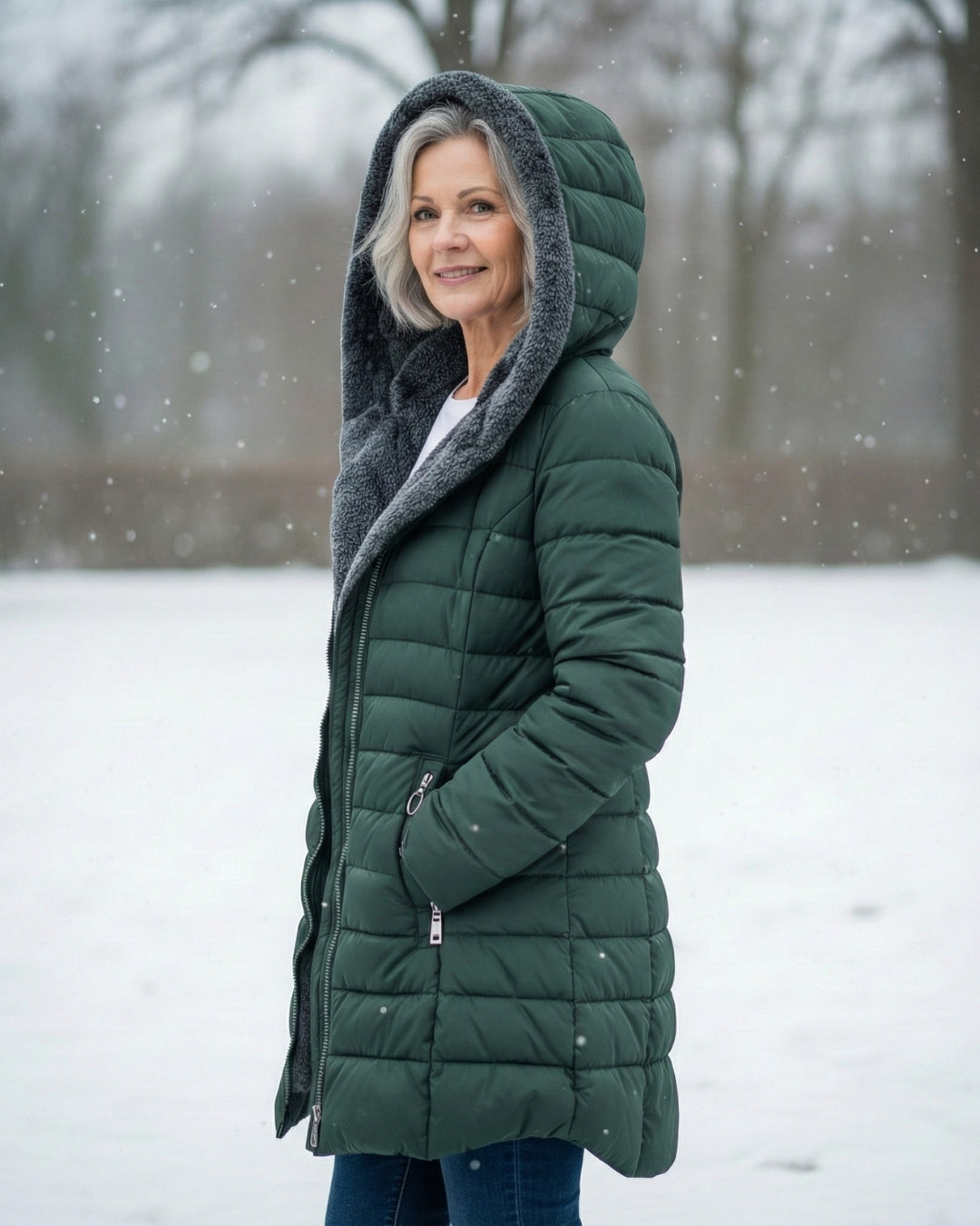 INGRID FLEECE LINED PUFFER COAT