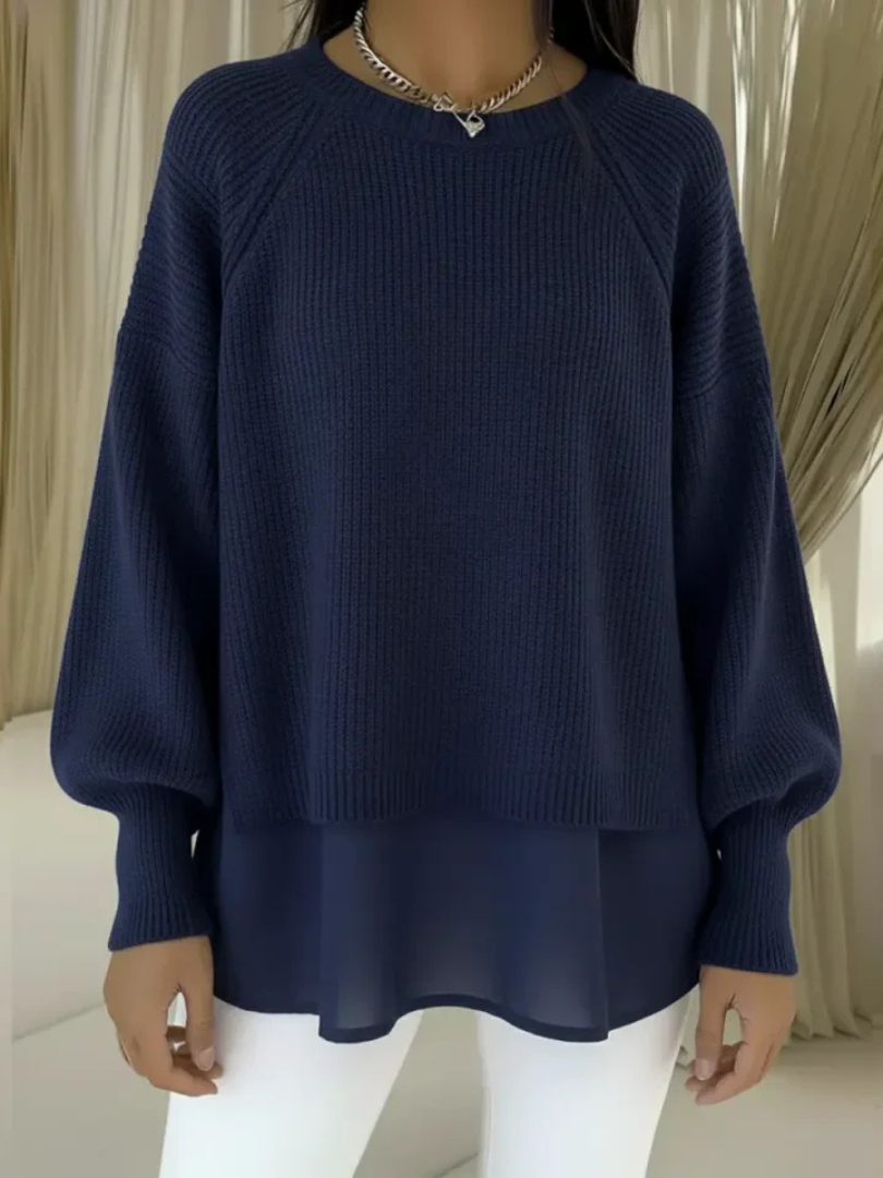 DENISE LAYERED KNIT SWEATER
