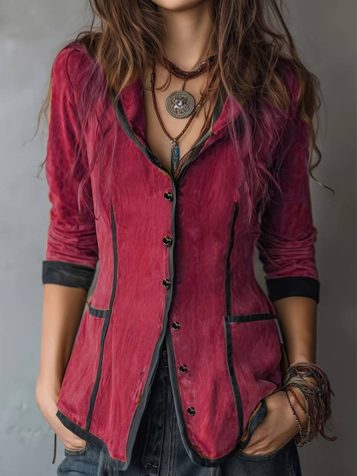 YAARA VINTAGE HOODED LONG SLEEVE JACKET