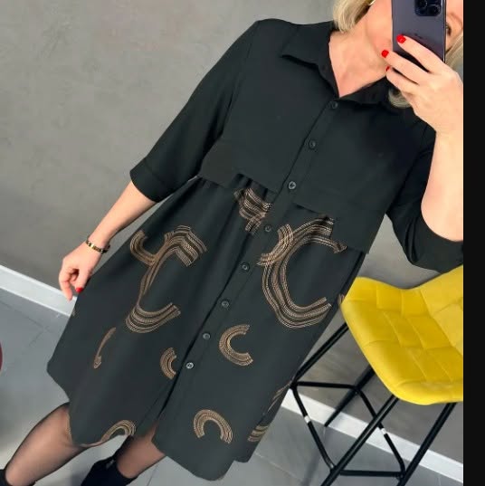 ELARA SLIMMING BLACK EVERYDAY DRESS