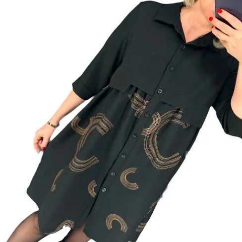 ELARA SLIMMING BLACK EVERYDAY DRESS