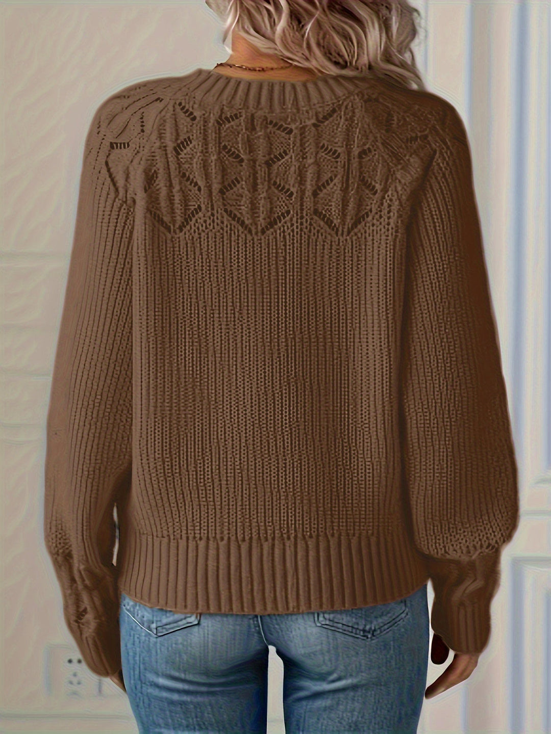 NASIA ELEGANT LONG-SLEEVE SWEATER