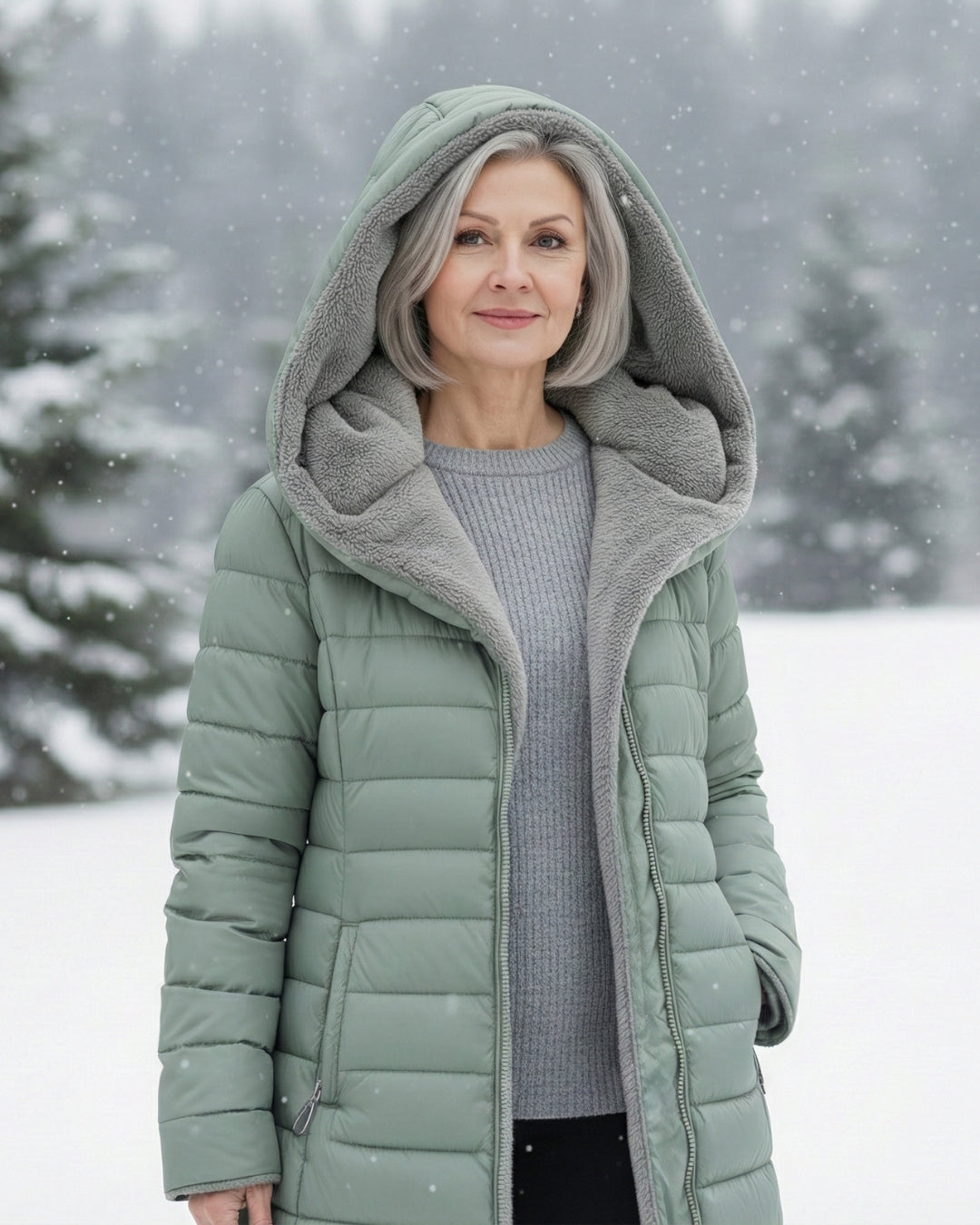 INGRID FLEECE LINED PUFFER COAT