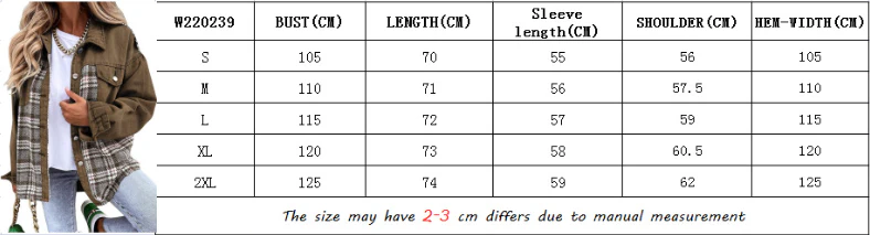 Denim jack met lange mouwen en geruite knopen