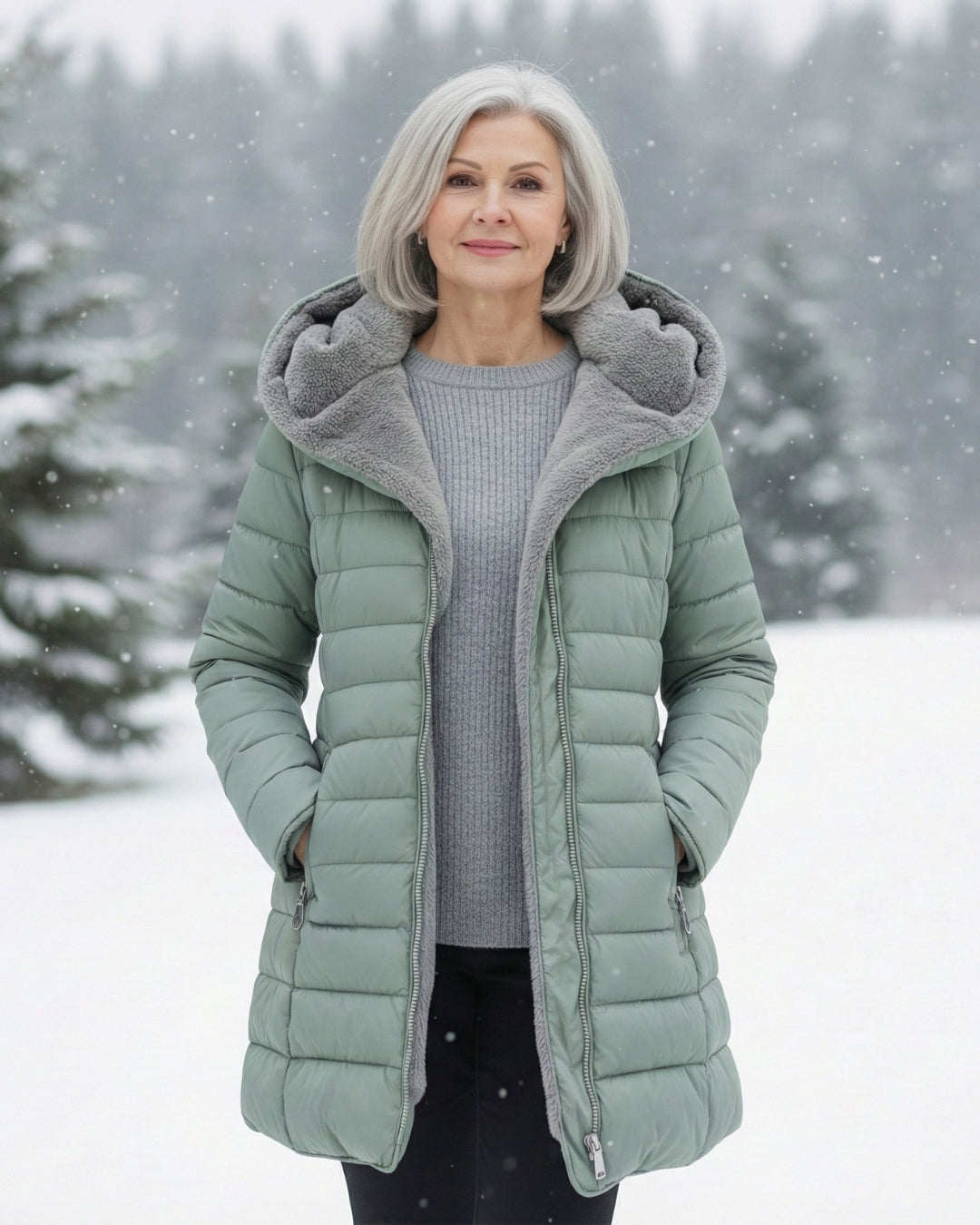 INGRID FLEECE LINED PUFFER COAT