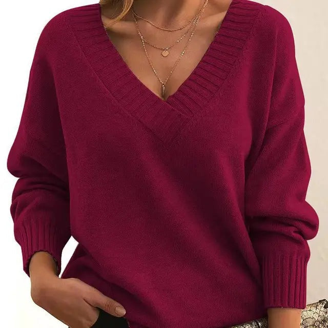 LUCIA GLITTER KNIT LONG-SLEEVE SWEATER