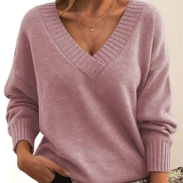 LUCIA GLITTER KNIT LONG-SLEEVE SWEATER