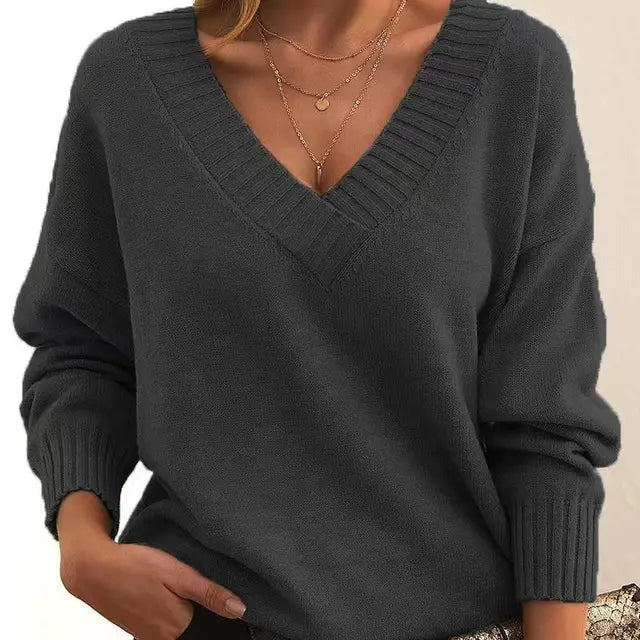 LUCIA GLITTER KNIT LONG-SLEEVE SWEATER