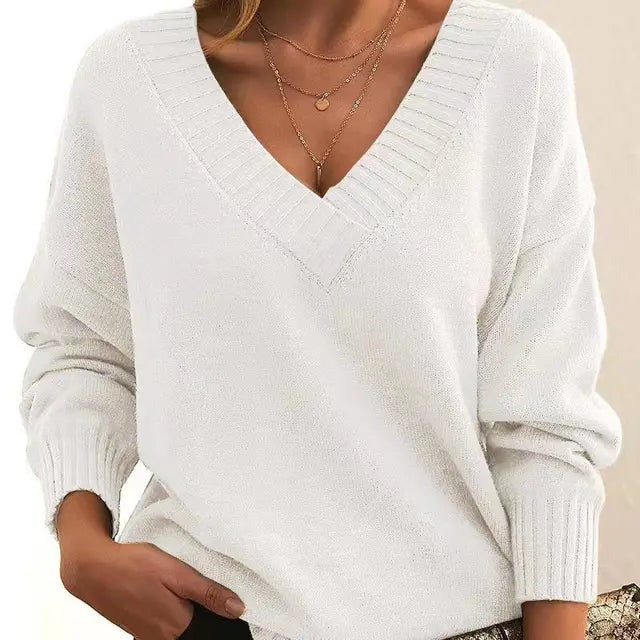 LUCIA GLITTER KNIT LONG-SLEEVE SWEATER