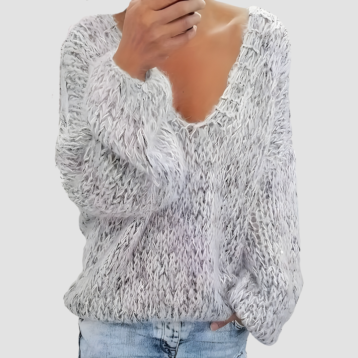 LITAL ELEGANT SOFT V-NECK SWEATER