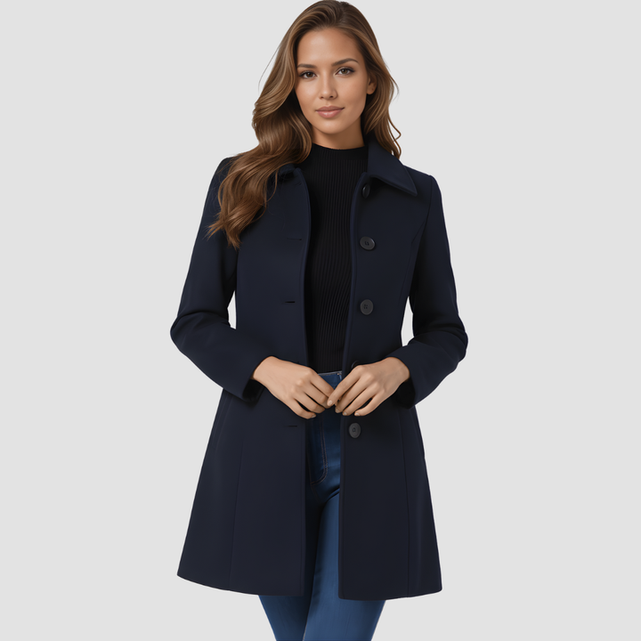 STEFANIA CLASSIC BUTTON-DOWN WINTER COAT