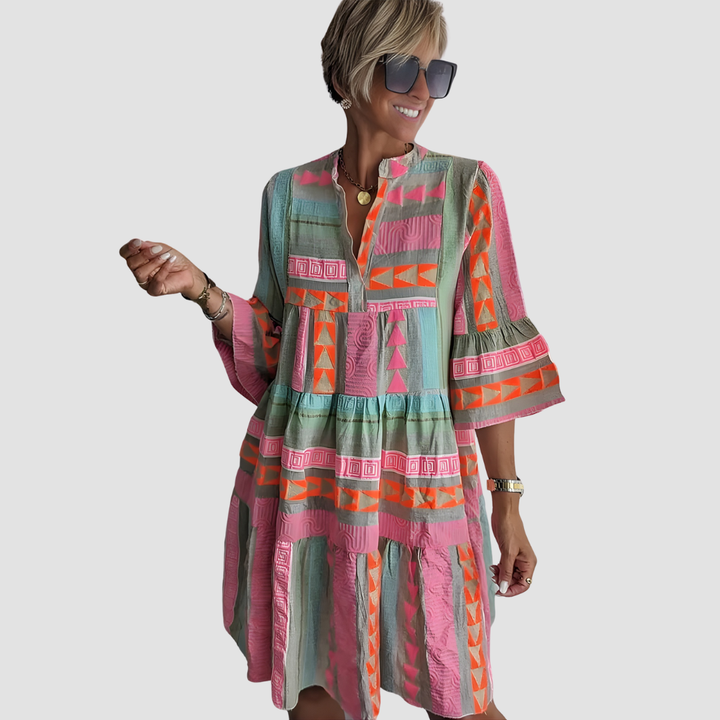 WILLOW ELEGANT TIERED SWING DRESS