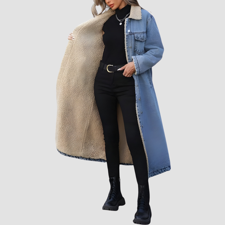 GINALYN LONG SINGLE-BREASTED WINTER COAT