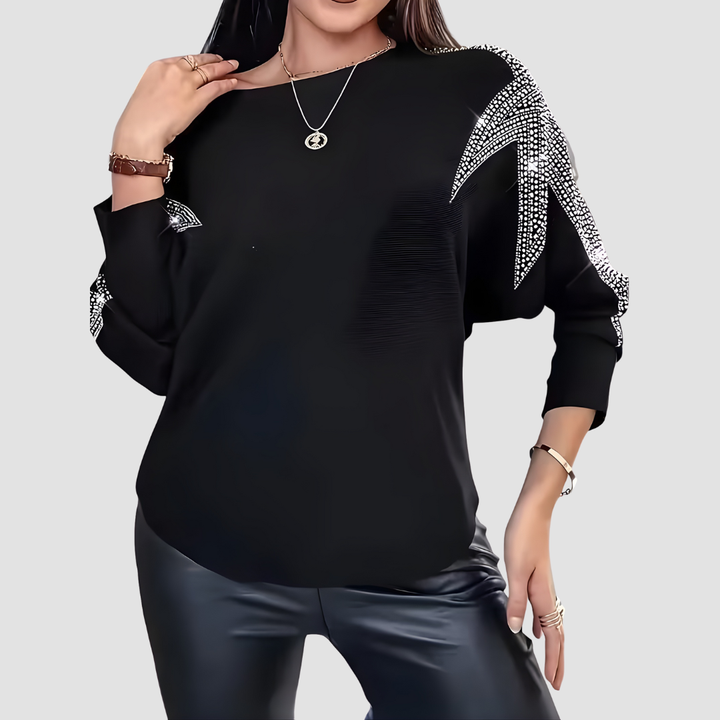 SERENA LONG-SLEEVE STAR PRINT BLOUSE