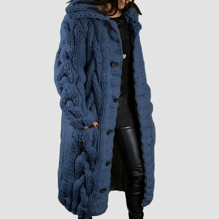 SUZANNE ELEGANT LONGLINE KNIT COAT