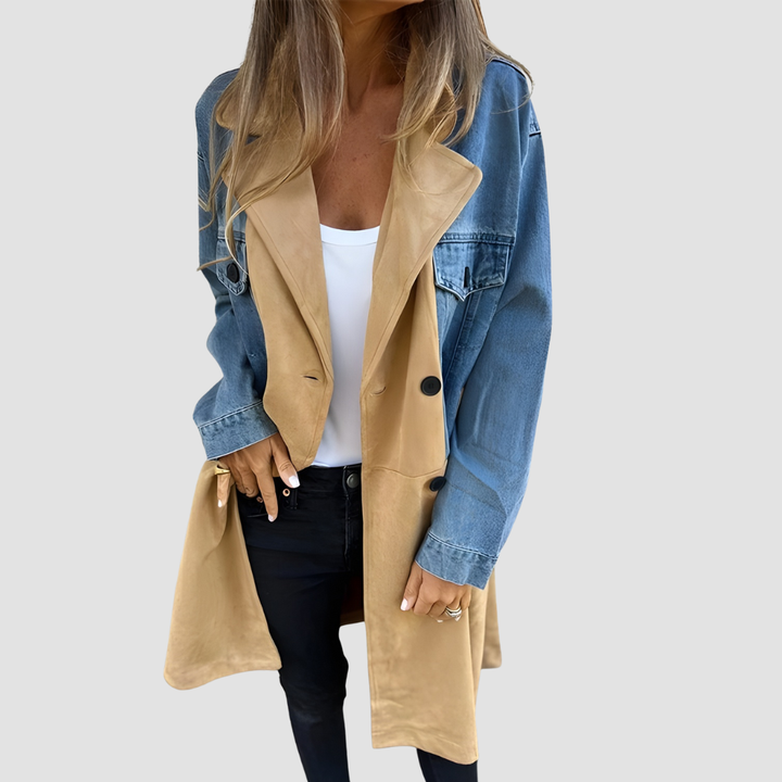 EVELINA DENIM TRENCH COAT