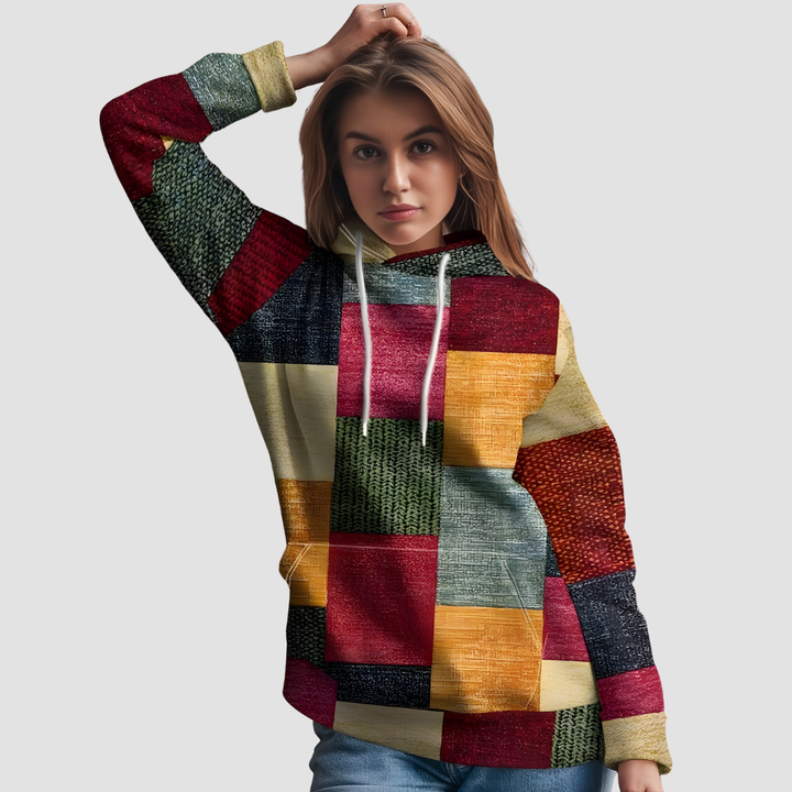 NYARA GEOMETRIC PATTERN SWEATSHIRT