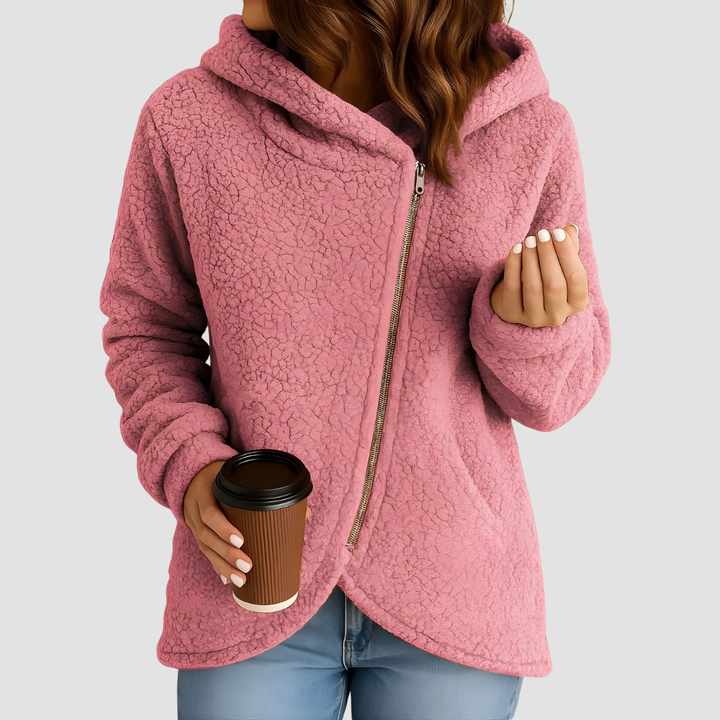 WENDIE SHERPA FLEECE ZIP HOODIE