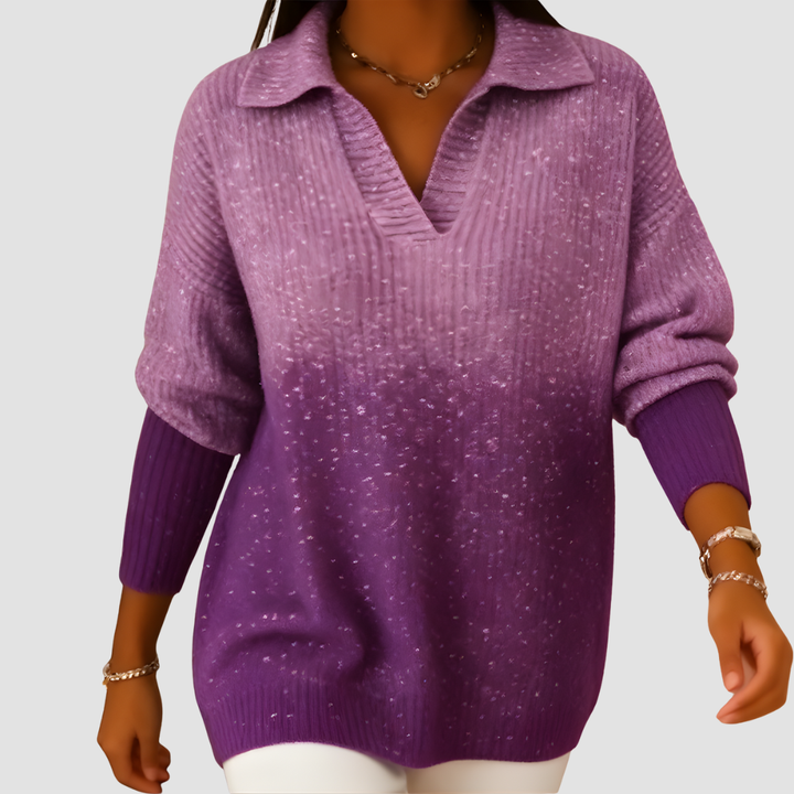 ALINA GLITTER KNIT LONG-SLEEVE SWEATER