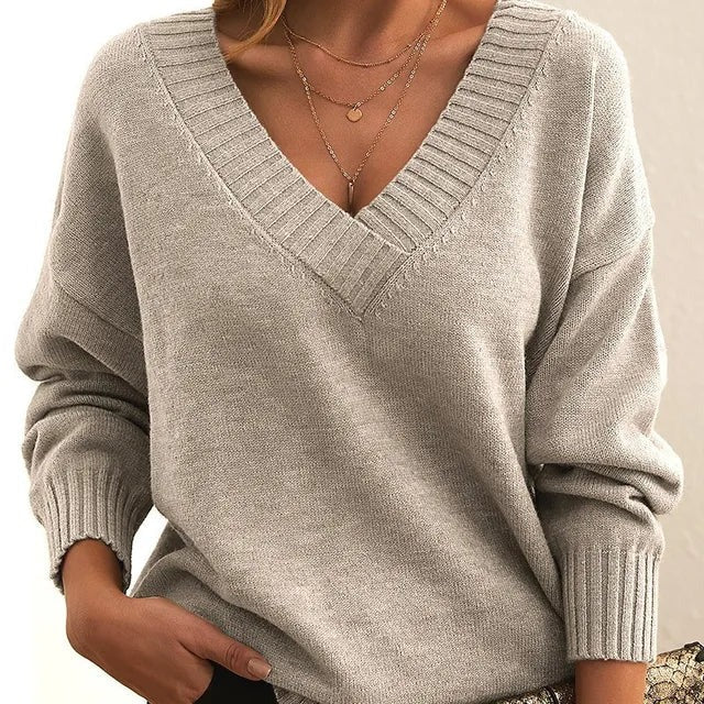 LUCIA GLITTER KNIT LONG-SLEEVE SWEATER