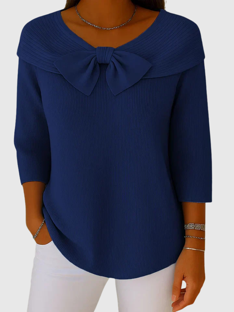 LORINE KNITTED BOW TOP