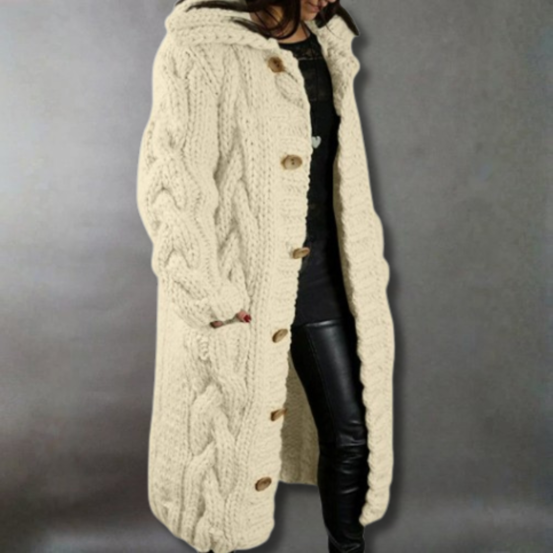 SUZANNE ELEGANT LONGLINE KNIT COAT