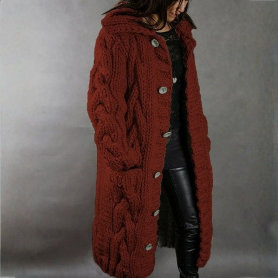 SUZANNE ELEGANT LONGLINE KNIT COAT
