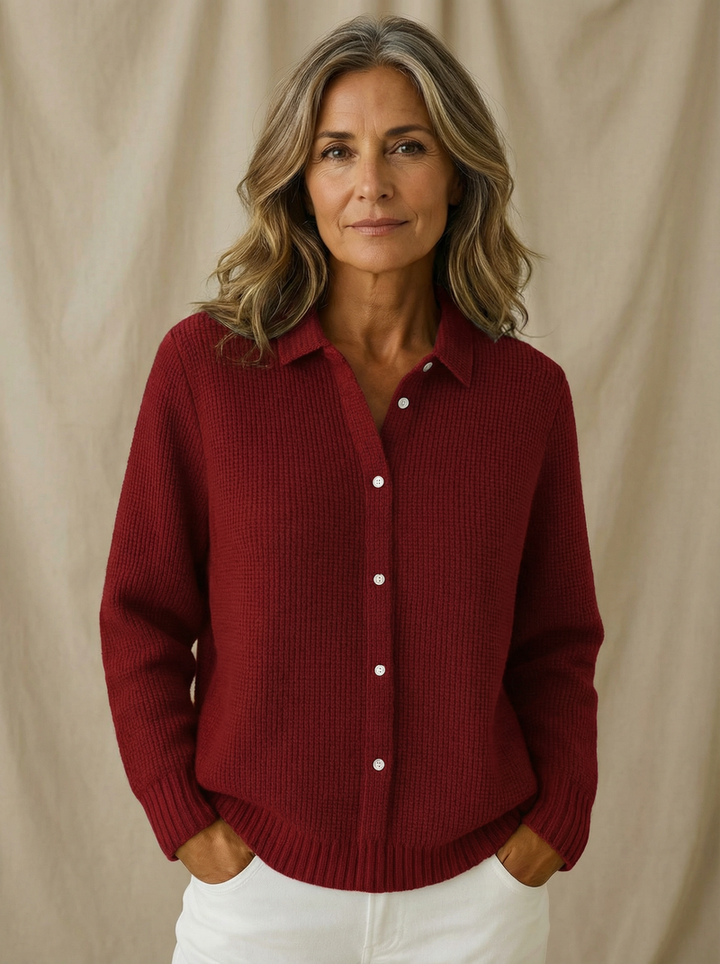 NAOMI CLASSIC BUTTON-FRONT CARDIGAN