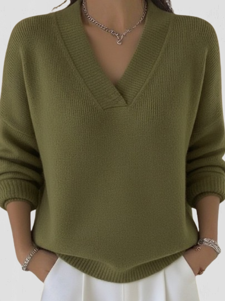 SUSAN V-NECK KNIT SWEATER