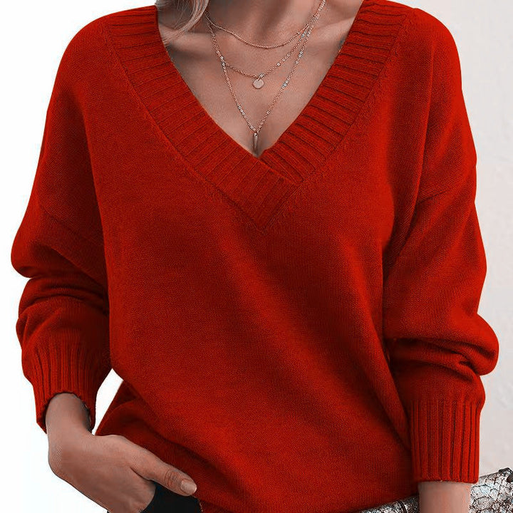 LUCIA GLITTER KNIT LONG-SLEEVE SWEATER