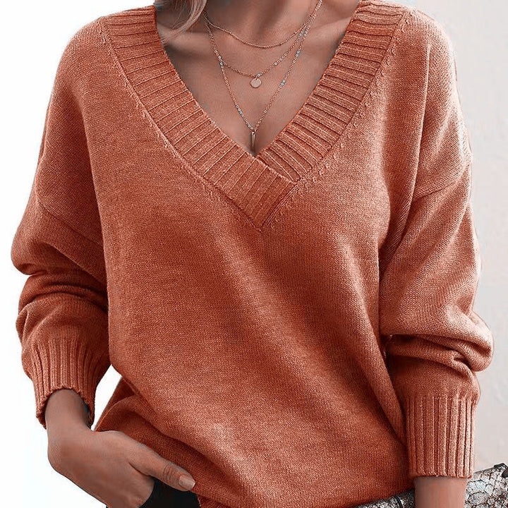 LUCIA GLITTER KNIT LONG-SLEEVE SWEATER