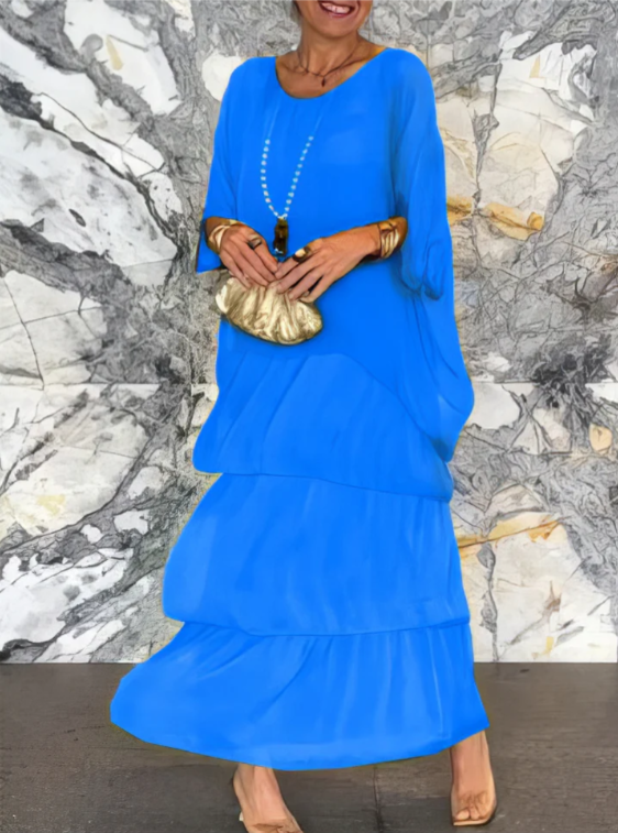 CAROLINE ELEGANT FLOWING MAXI DRESS