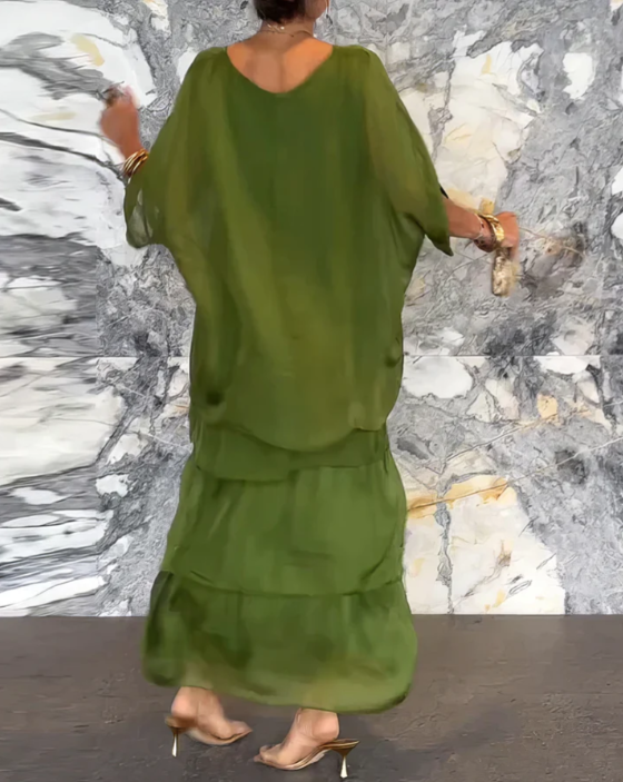 CAROLINE ELEGANT FLOWING MAXI DRESS