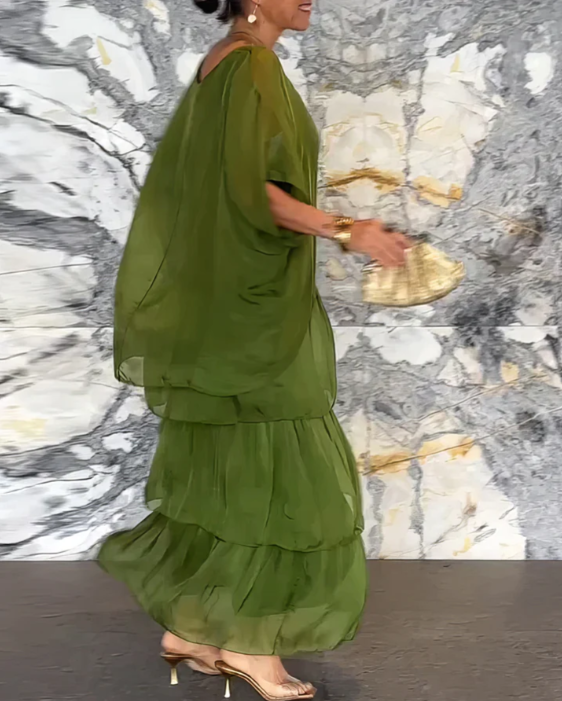 CAROLINE ELEGANT FLOWING MAXI DRESS