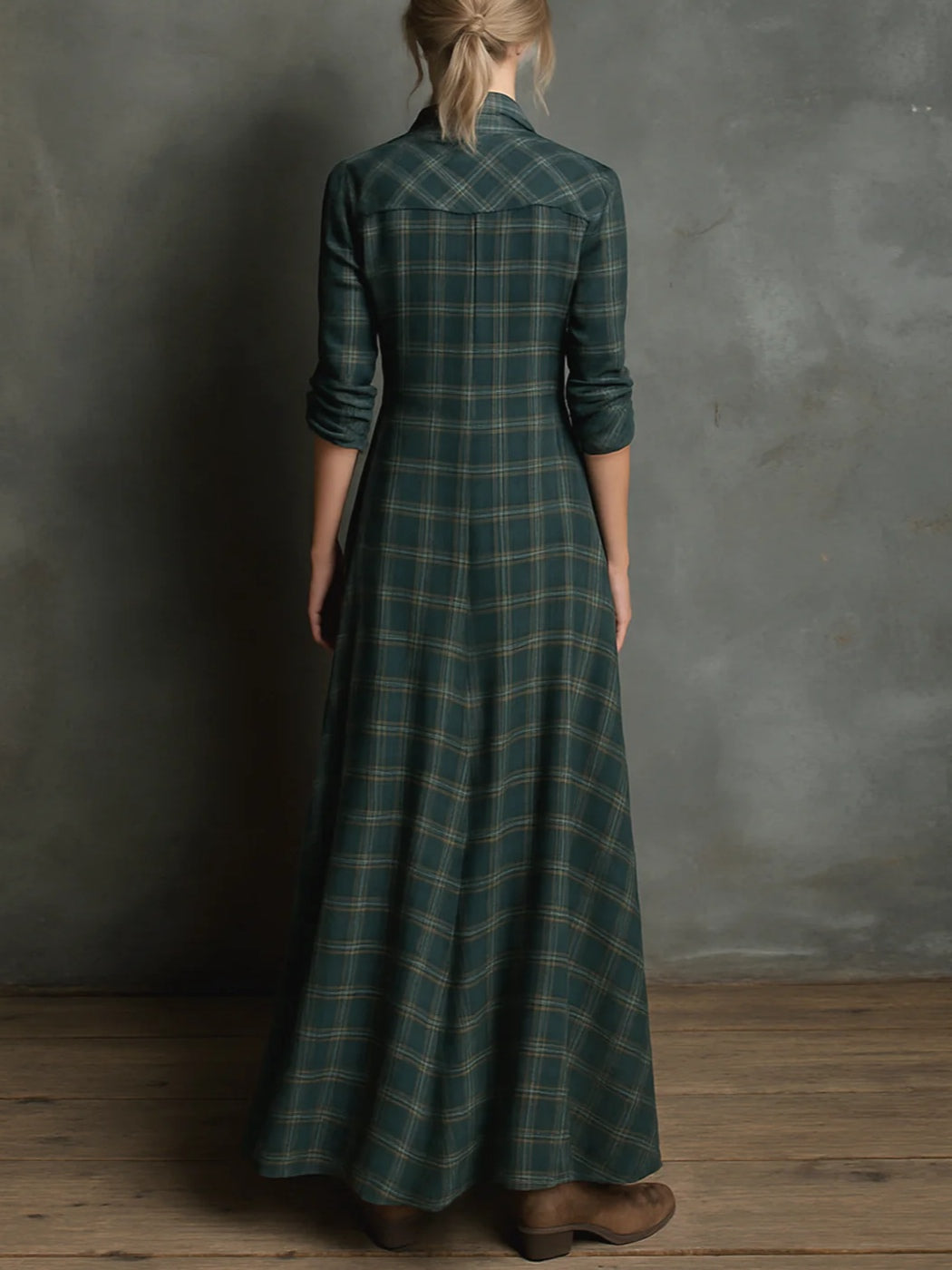 SORAYA PLAID MAXI DRESS