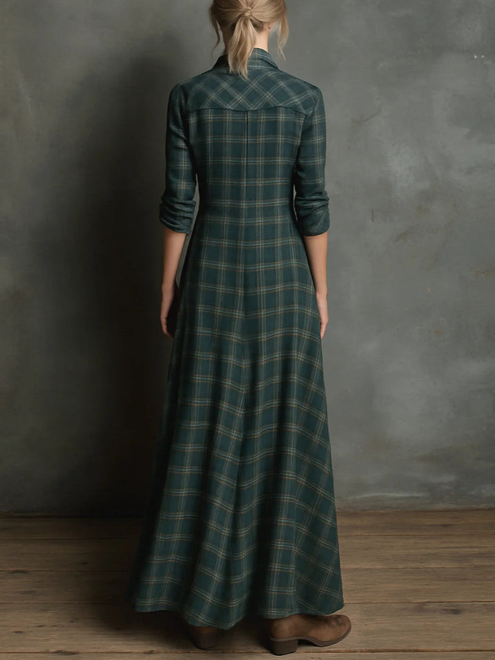 SORAYA PLAID MAXI DRESS