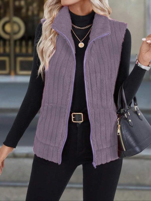 GRACE WARM RIBBED FLEECE VEST