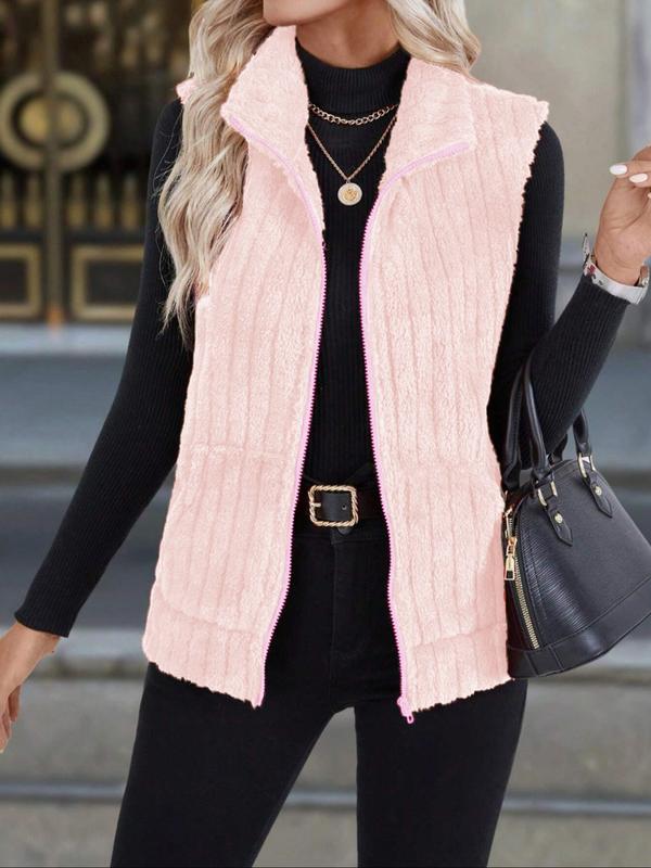 GRACE WARM RIBBED FLEECE VEST