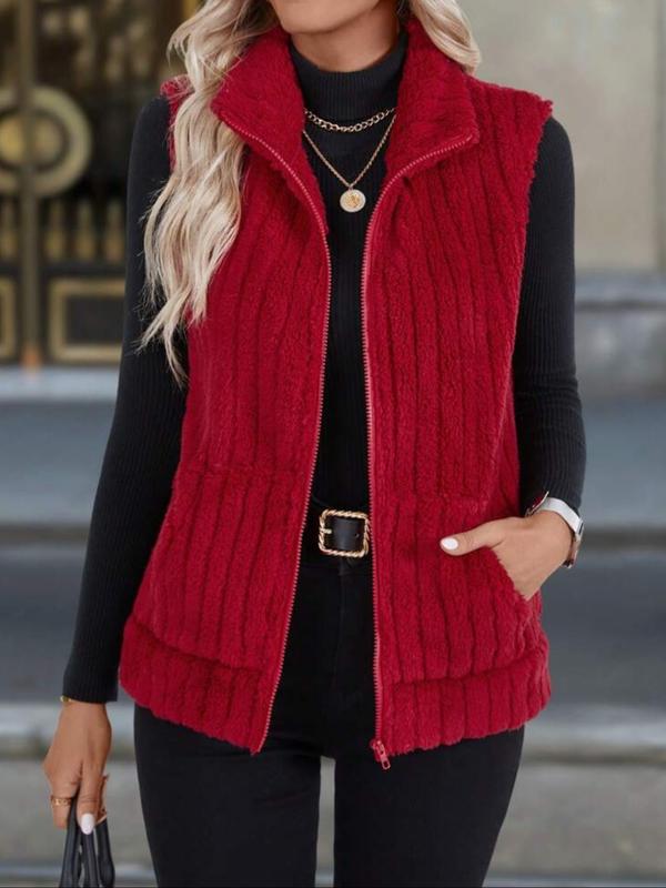 GRACE WARM RIBBED FLEECE VEST