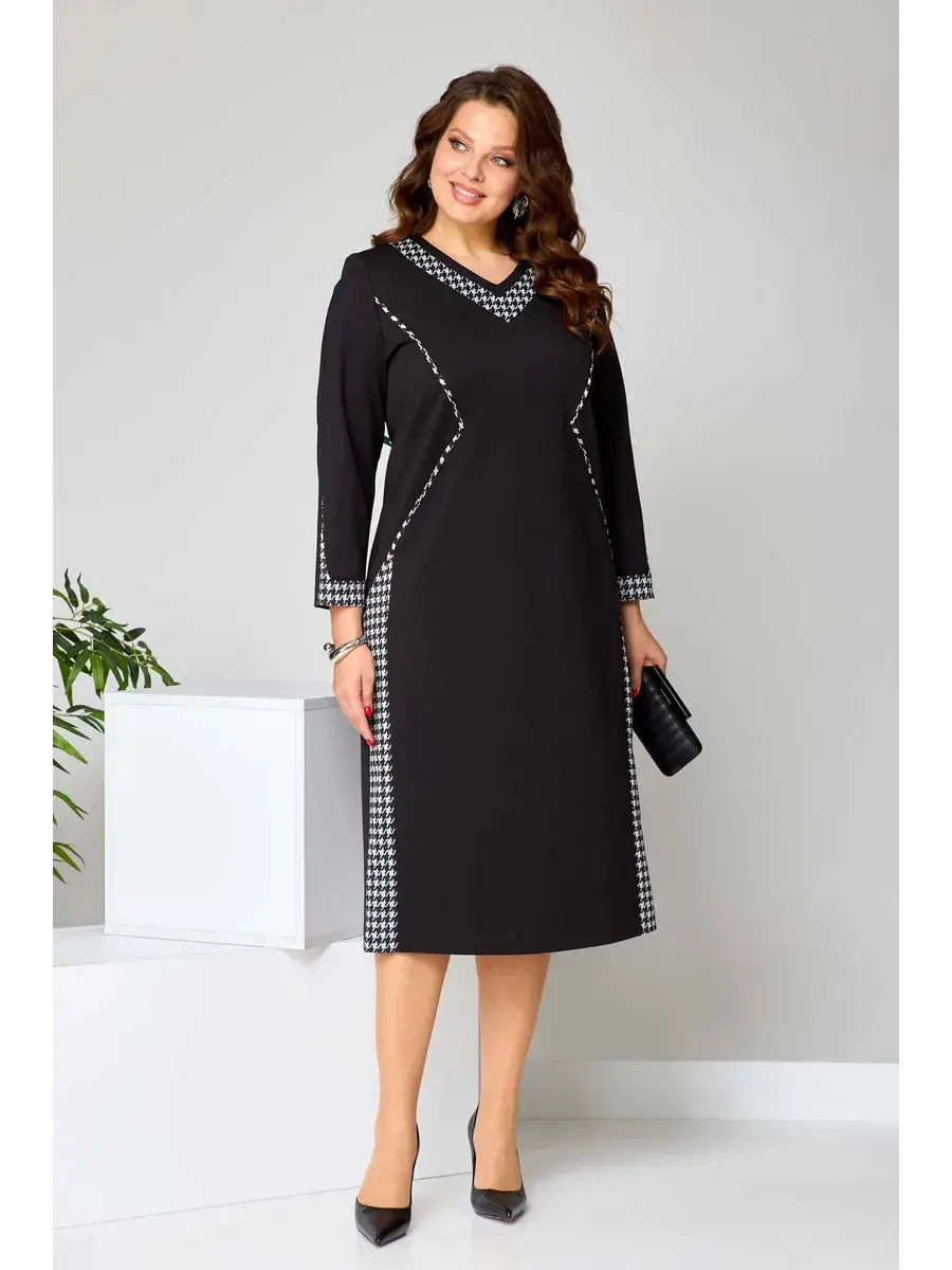ELISABETH ELEGANT SLIMMING BLACK DRESS